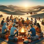 DALL·E 2023-11-12 14.25.14 - A photorealistic image of a beer party in the desert. The scene depicts a group of people, diverse in gender and ethnicity, enjoying beer in a vast de.png